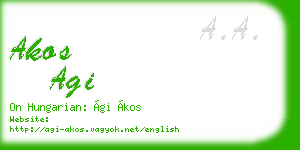 akos agi business card